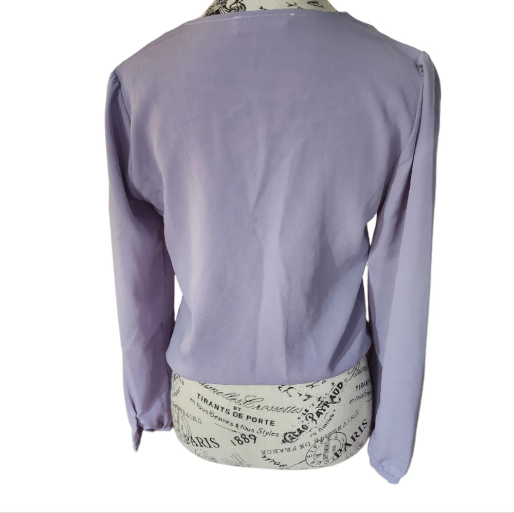 Elodie Light Purple Blouse Size X-Small - Picture 2 of 3